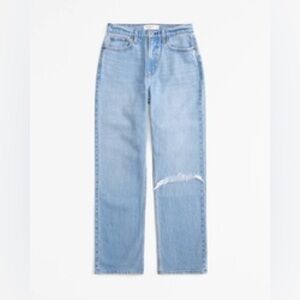 Abercrombie Curve Love High Rise Vintage Straight Jean, size 26 Long